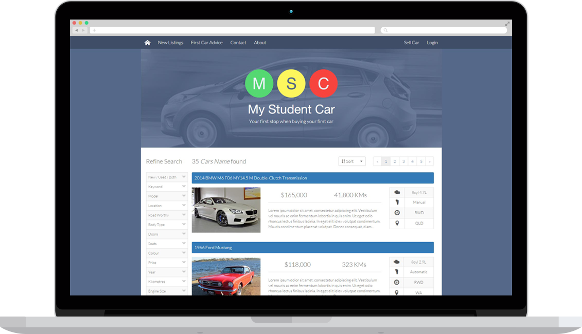 My Student Car Website My Student Car Website